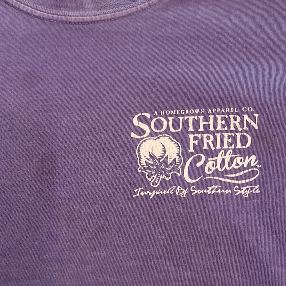 Girl’s Southern Fried CottonT-Shirt. Purple. Size S. - Picture 2 of 9
